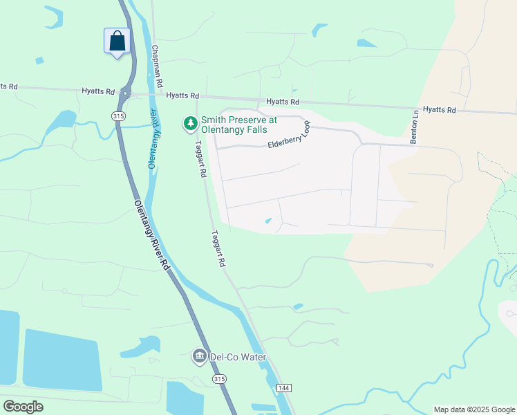 map of restaurants, bars, coffee shops, grocery stores, and more near 1111 Crayfish Court in Delaware