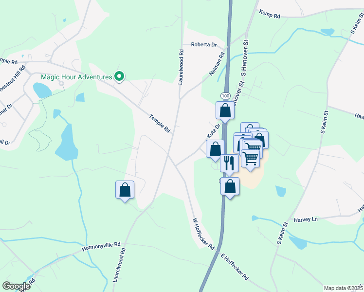 map of restaurants, bars, coffee shops, grocery stores, and more near 685 W Hoffecker Rd in Pottstown