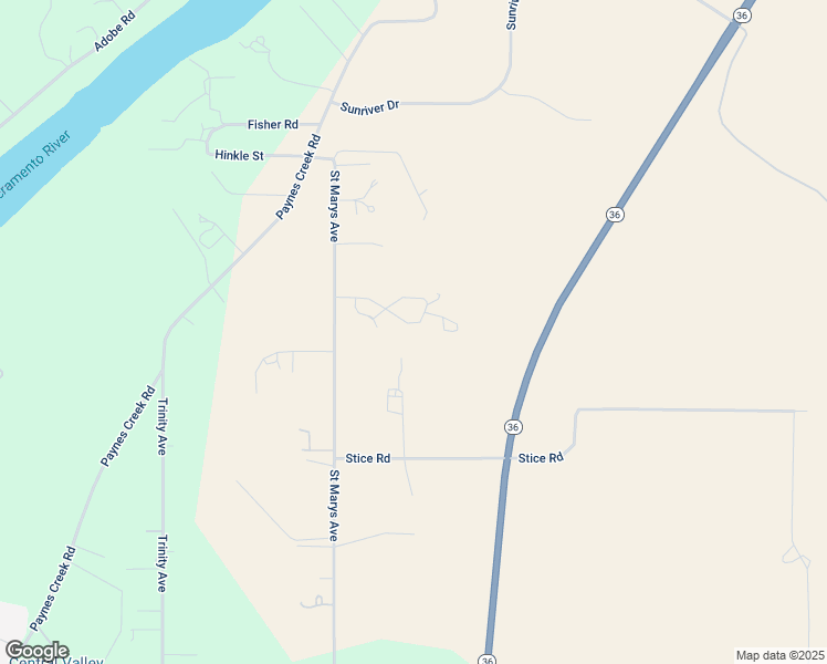 map of restaurants, bars, coffee shops, grocery stores, and more near 22860 Oak View Drive in Red Bluff