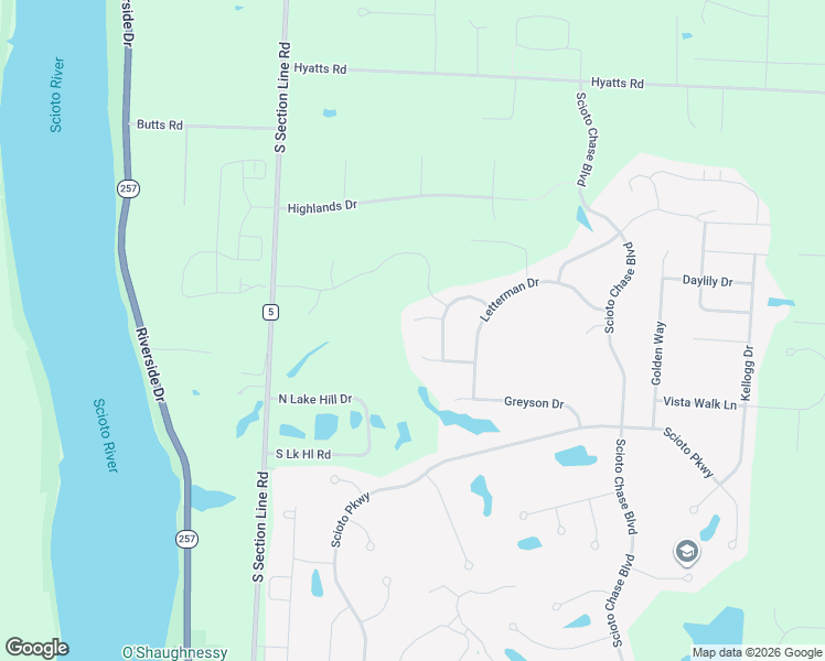 map of restaurants, bars, coffee shops, grocery stores, and more near 4850 Pleasant Creek Court in Powell