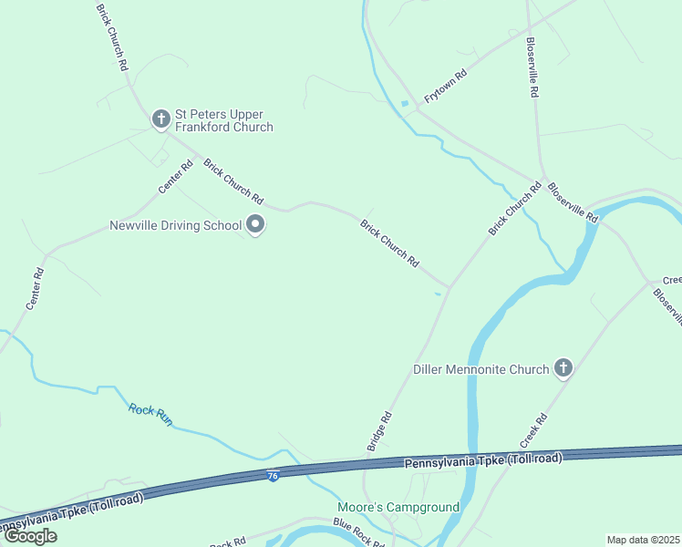 map of restaurants, bars, coffee shops, grocery stores, and more near 99 Brick Church Road in Newville