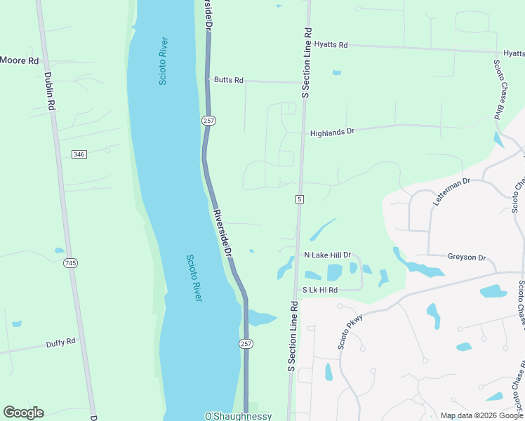 map of restaurants, bars, coffee shops, grocery stores, and more near 6909 Riverside Drive in Powell