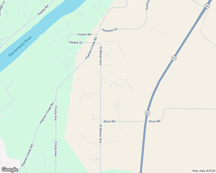 map of restaurants, bars, coffee shops, grocery stores, and more near 22787 Oak View Drive in Red Bluff