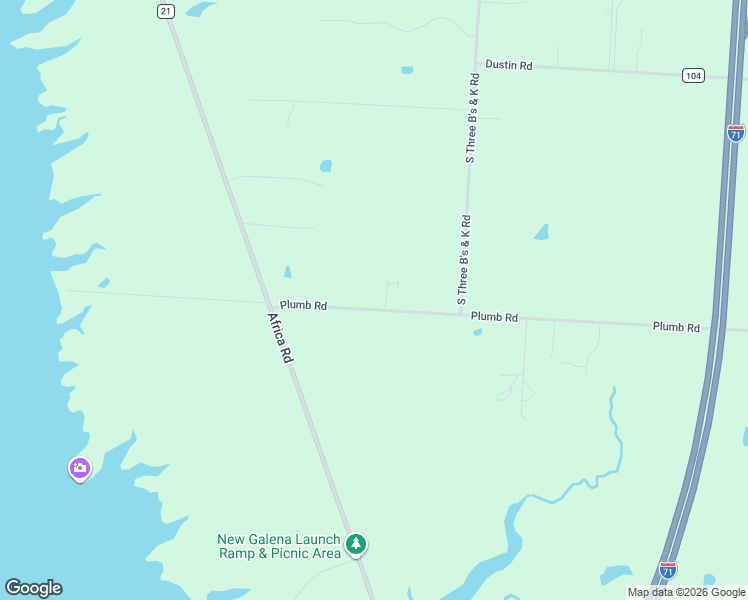 map of restaurants, bars, coffee shops, grocery stores, and more near 5581 Plumb Road in Galena