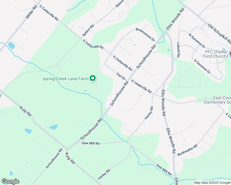 map of restaurants, bars, coffee shops, grocery stores, and more near 490 Schoolhouse Road in Pottstown