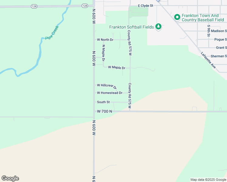 map of restaurants, bars, coffee shops, grocery stores, and more near 5870 West Homestead Drive in Frankton