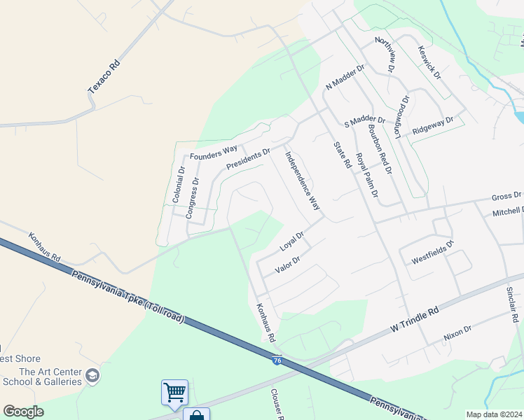 map of restaurants, bars, coffee shops, grocery stores, and more near 318 Valor Drive in Mechanicsburg