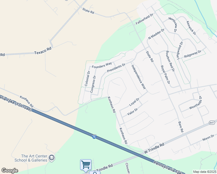 map of restaurants, bars, coffee shops, grocery stores, and more near Danbury Drive in Mechanicsburg