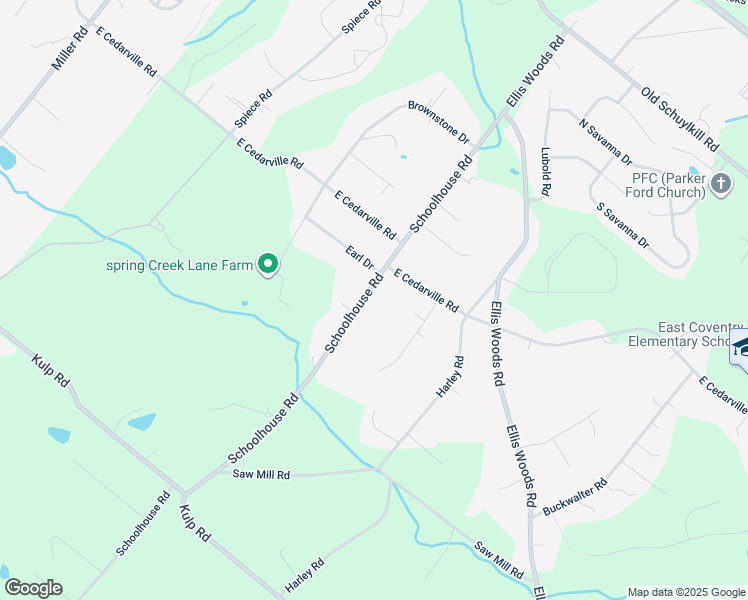 map of restaurants, bars, coffee shops, grocery stores, and more near 457 Schoolhouse Road in Pottstown