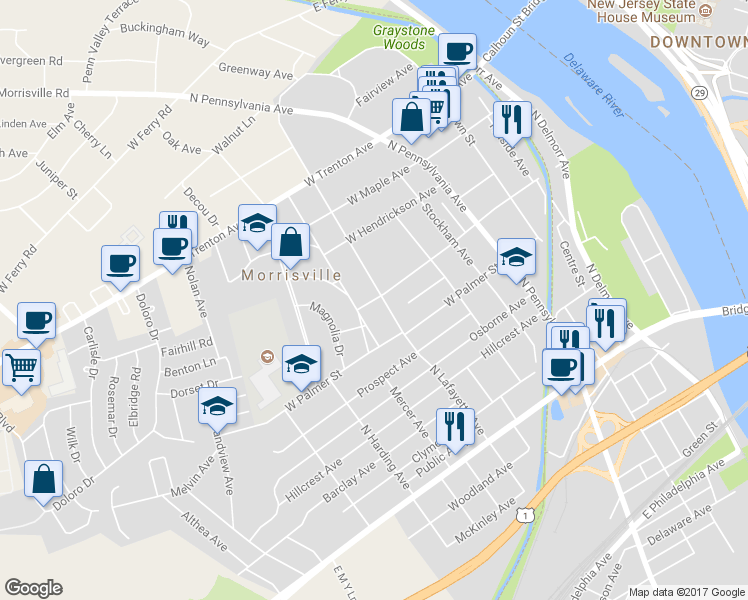 map of restaurants, bars, coffee shops, grocery stores, and more near 321 West Franklin Street in Morrisville
