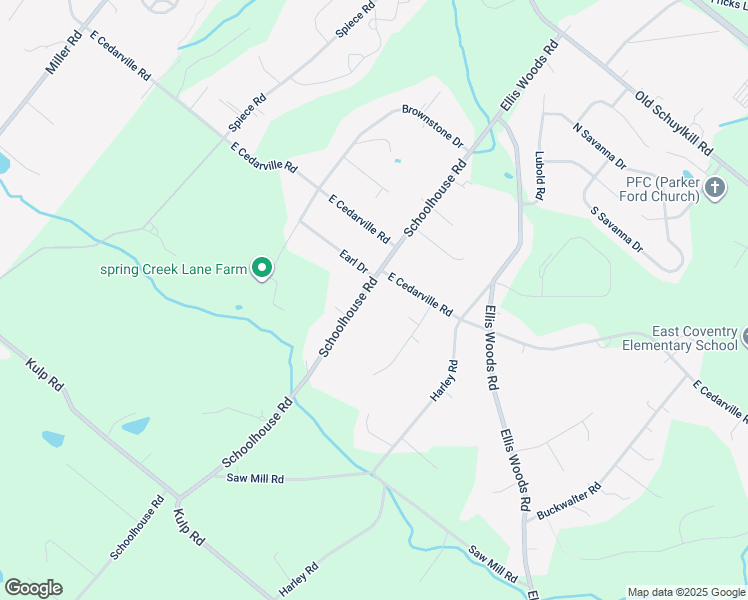 map of restaurants, bars, coffee shops, grocery stores, and more near 457 Schoolhouse Road in Pottstown