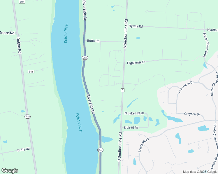 map of restaurants, bars, coffee shops, grocery stores, and more near 6909 Riverside Drive in Powell