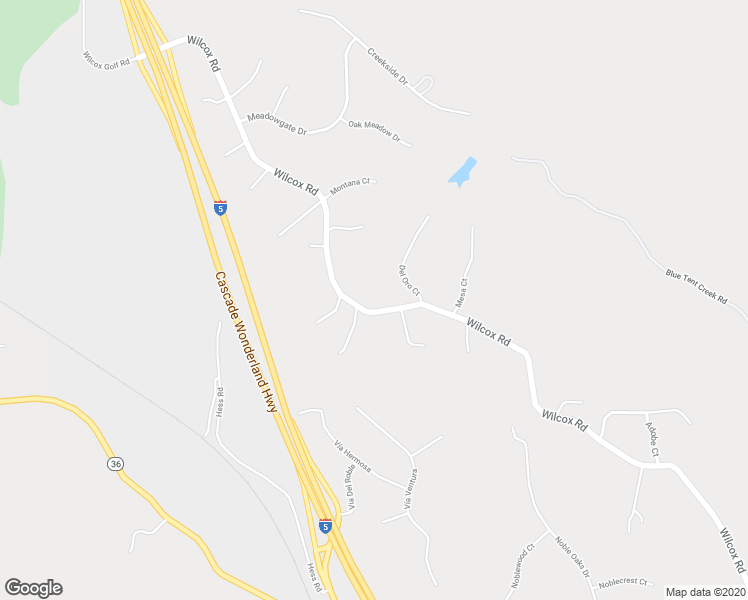 map of restaurants, bars, coffee shops, grocery stores, and more near 21370 Wilcox Road in Red Bluff
