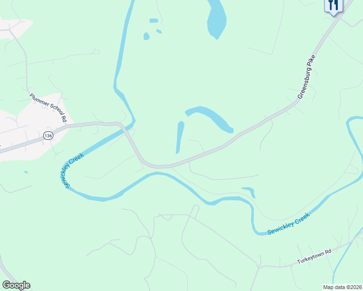 map of restaurants, bars, coffee shops, grocery stores, and more near 819 Greensburg Pike in West Newton