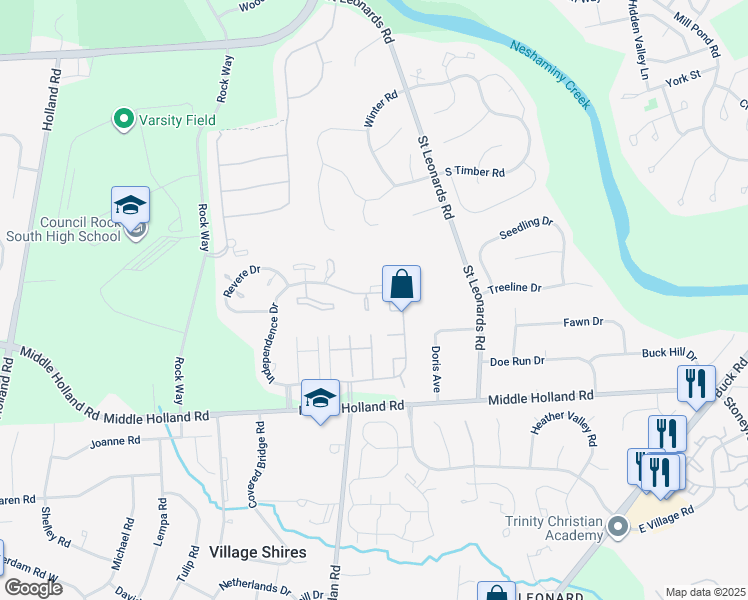 map of restaurants, bars, coffee shops, grocery stores, and more near 308 Wayne Court in Holland