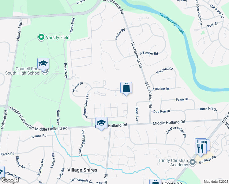 map of restaurants, bars, coffee shops, grocery stores, and more near 308 Wayne Court in Holland