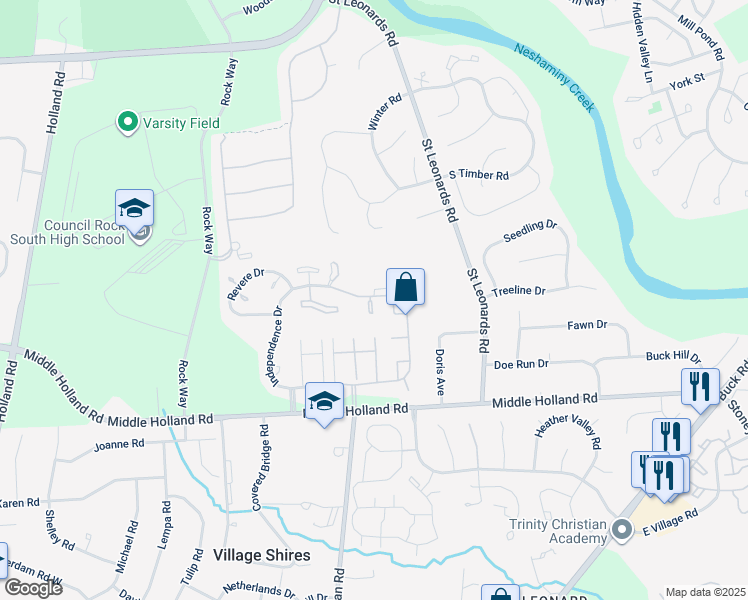 map of restaurants, bars, coffee shops, grocery stores, and more near 323 Wayne Court in Holland