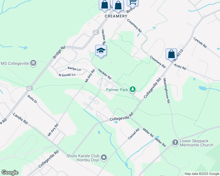 map of restaurants, bars, coffee shops, grocery stores, and more near 937 Cholet Drive in Collegeville