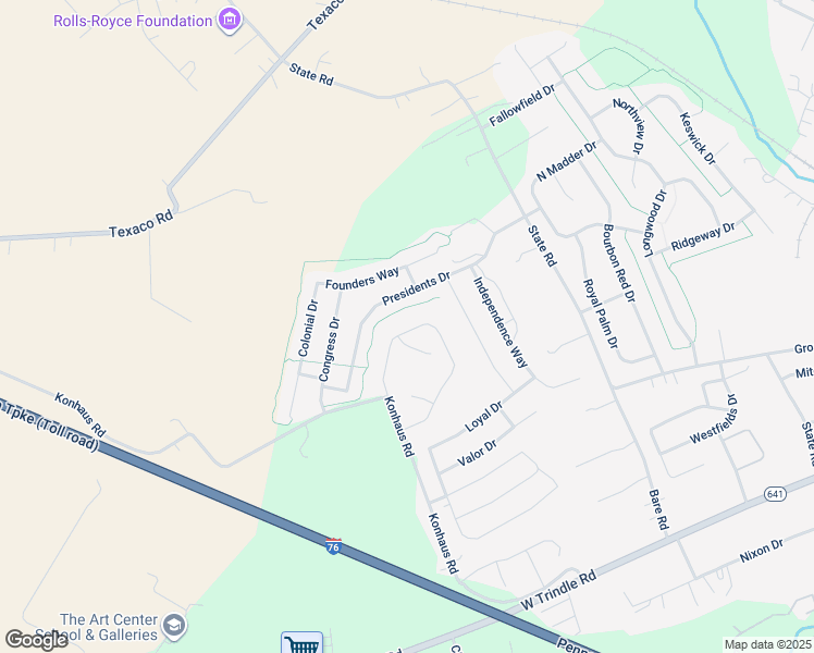 map of restaurants, bars, coffee shops, grocery stores, and more near 36 Danbury Drive in Mechanicsburg