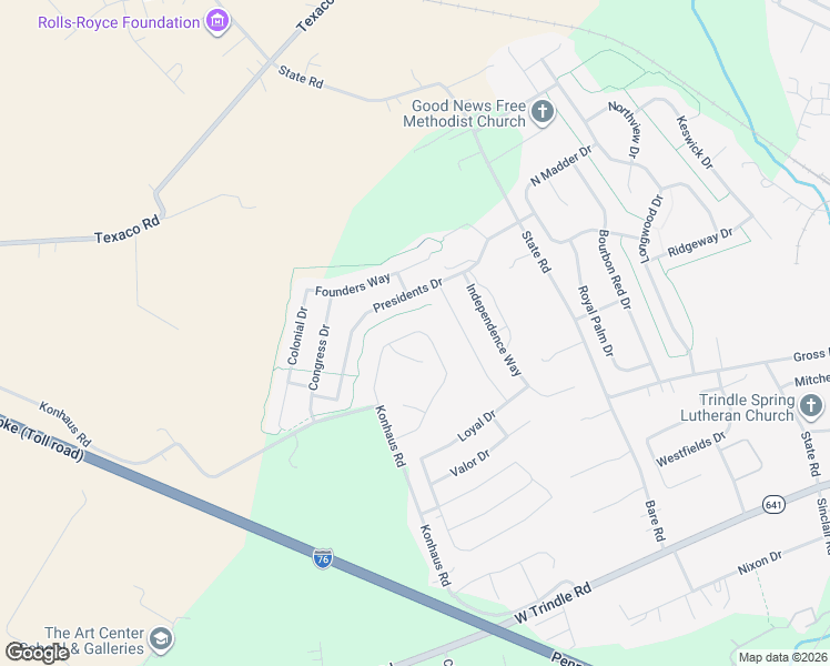 map of restaurants, bars, coffee shops, grocery stores, and more near 45 Presidents Drive in Mechanicsburg