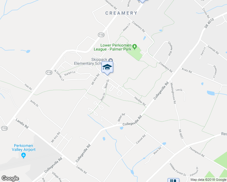 map of restaurants, bars, coffee shops, grocery stores, and more near 940 Schwendt Lane in Collegeville