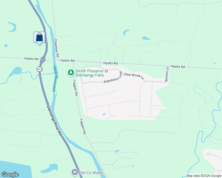 map of restaurants, bars, coffee shops, grocery stores, and more near 972 Rambling Brook Way in Delaware
