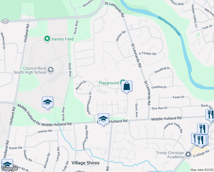 map of restaurants, bars, coffee shops, grocery stores, and more near 404 Barry Court in Holland