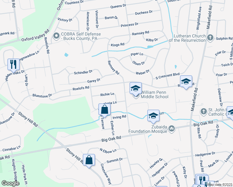 map of restaurants, bars, coffee shops, grocery stores, and more near 6 Richie Lane in Morrisville