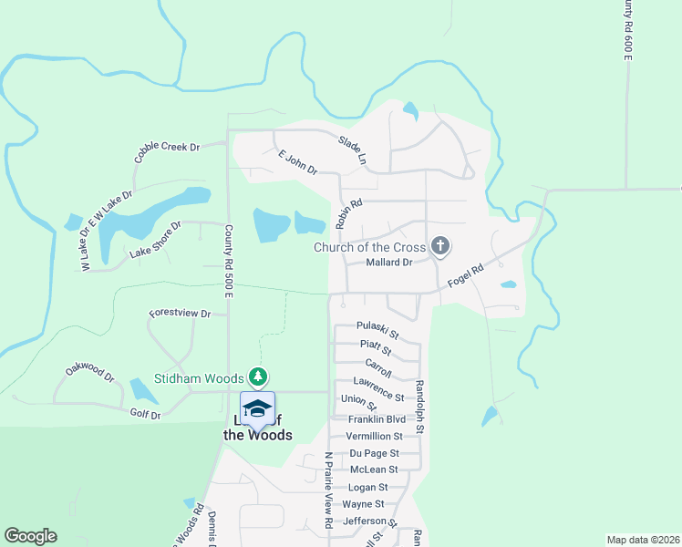 map of restaurants, bars, coffee shops, grocery stores, and more near 1201 Robin Road in Mahomet