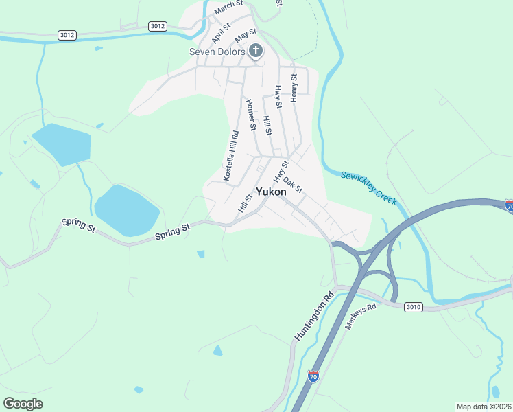 map of restaurants, bars, coffee shops, grocery stores, and more near 114 Yukon Avenue in Yukon