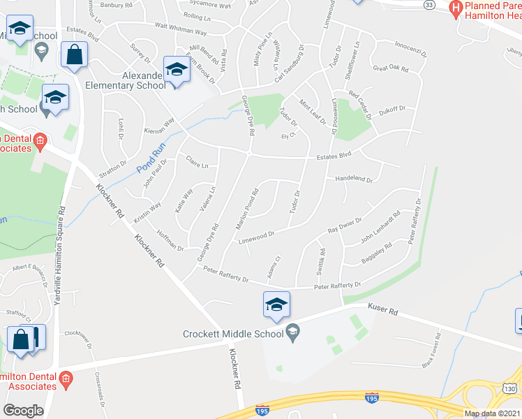 map of restaurants, bars, coffee shops, grocery stores, and more near 10 Sandtown Terrace in Hamilton Township