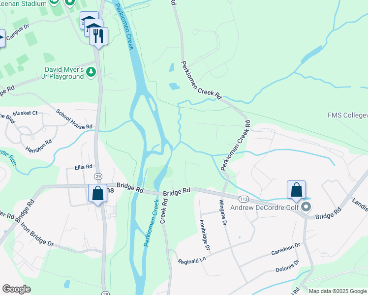 map of restaurants, bars, coffee shops, grocery stores, and more near 4321 Gypsy Lane in Collegeville