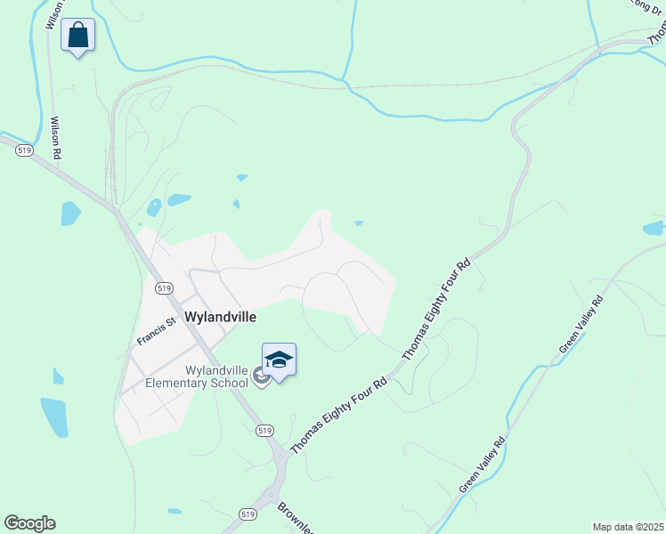 map of restaurants, bars, coffee shops, grocery stores, and more near 21 Carl Avenue in Eighty Four