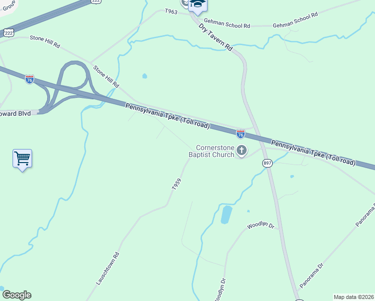 map of restaurants, bars, coffee shops, grocery stores, and more near 674 Lauschtown Road in Denver