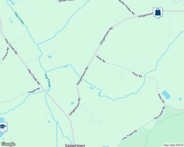 map of restaurants, bars, coffee shops, grocery stores, and more near 1241 Geigertown Road in Birdsboro