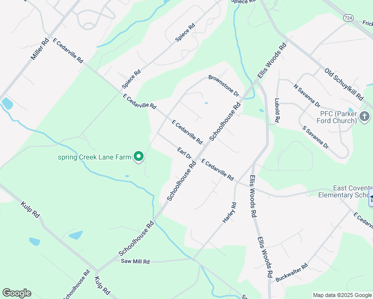 map of restaurants, bars, coffee shops, grocery stores, and more near 95 Earl Drive in Pottstown
