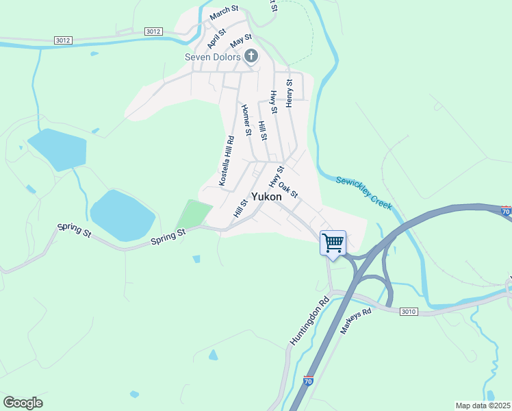 map of restaurants, bars, coffee shops, grocery stores, and more near in Yukon