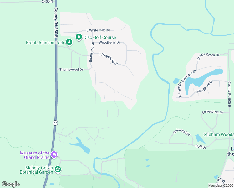map of restaurants, bars, coffee shops, grocery stores, and more near 1501 Forest Ridge Drive in Mahomet