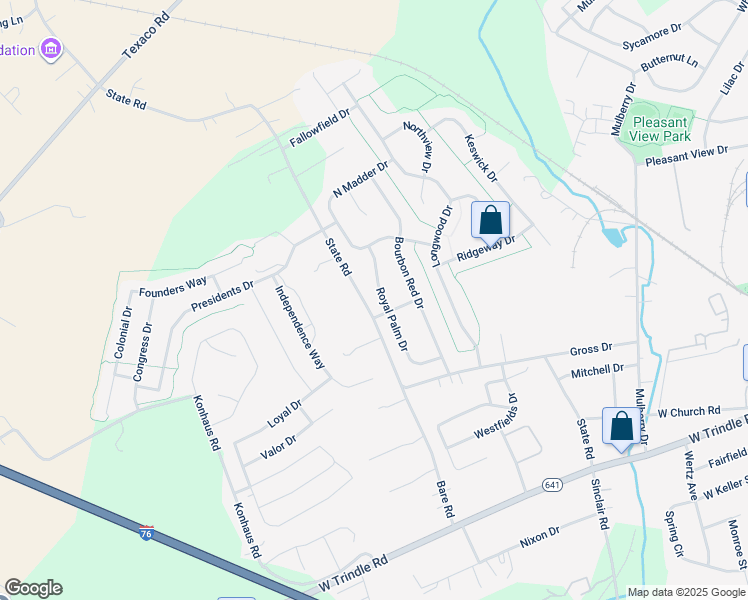 map of restaurants, bars, coffee shops, grocery stores, and more near 29 Royal Palm Drive in Mechanicsburg