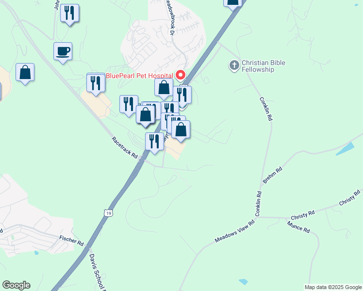 map of restaurants, bars, coffee shops, grocery stores, and more near 2000 Park Place Drive in Washington