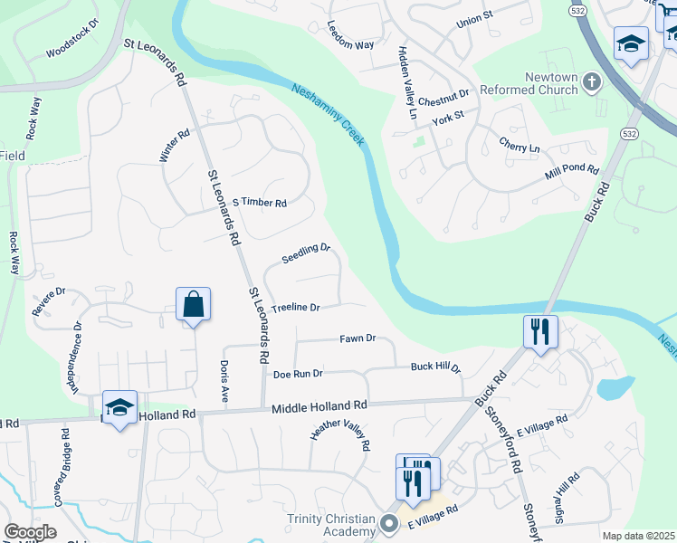map of restaurants, bars, coffee shops, grocery stores, and more near 6 Joyce Kilmer Drive in Southampton