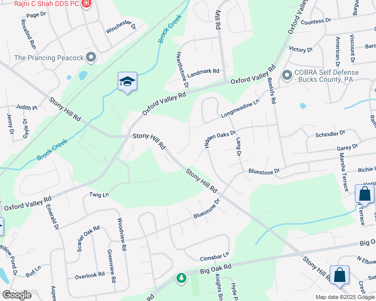 map of restaurants, bars, coffee shops, grocery stores, and more near 522 Clarendon Court in Yardley