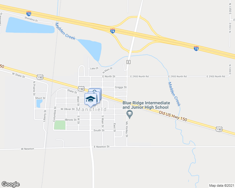 map of restaurants, bars, coffee shops, grocery stores, and more near 303 Bryon Row in Mansfield