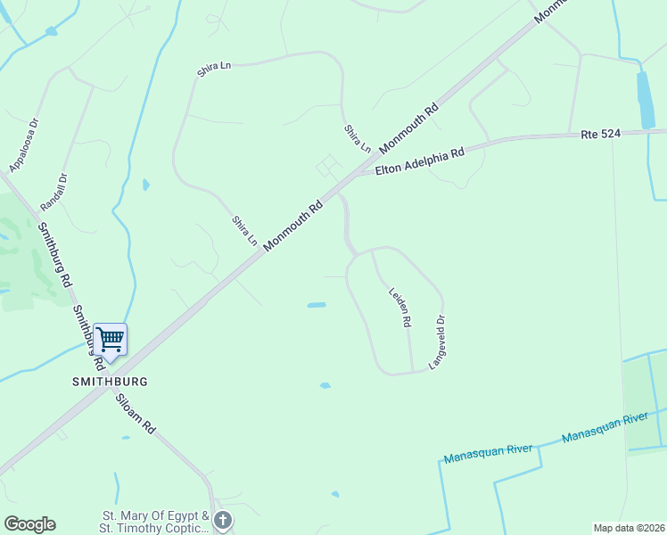 map of restaurants, bars, coffee shops, grocery stores, and more near 4 Langeveld Drive in Freehold