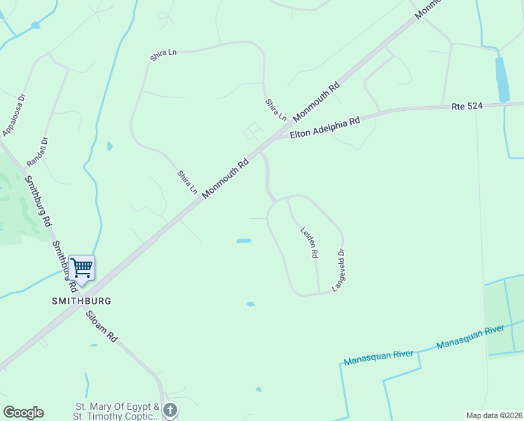 map of restaurants, bars, coffee shops, grocery stores, and more near 4 Langeveld Drive in Freehold