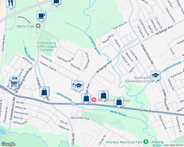 map of restaurants, bars, coffee shops, grocery stores, and more near 3425 West Bangs Avenue in Neptune City