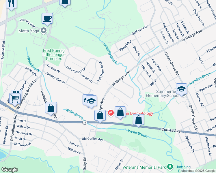 map of restaurants, bars, coffee shops, grocery stores, and more near 3425 West Bangs Avenue in Neptune City