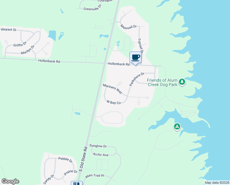 map of restaurants, bars, coffee shops, grocery stores, and more near 3590 Mariners Way in Lewis Center