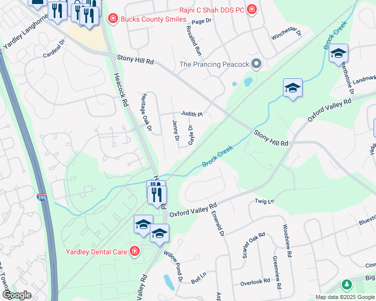 map of restaurants, bars, coffee shops, grocery stores, and more near 482 Gayle Drive in Morrisville