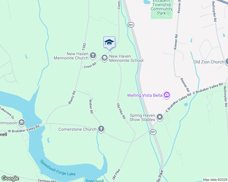 map of restaurants, bars, coffee shops, grocery stores, and more near 1500 Furnace Hills Pike in Lititz